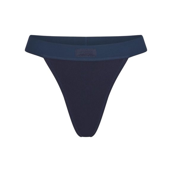 SKIMS Other - Skims Cotton Rib Thong - Navy